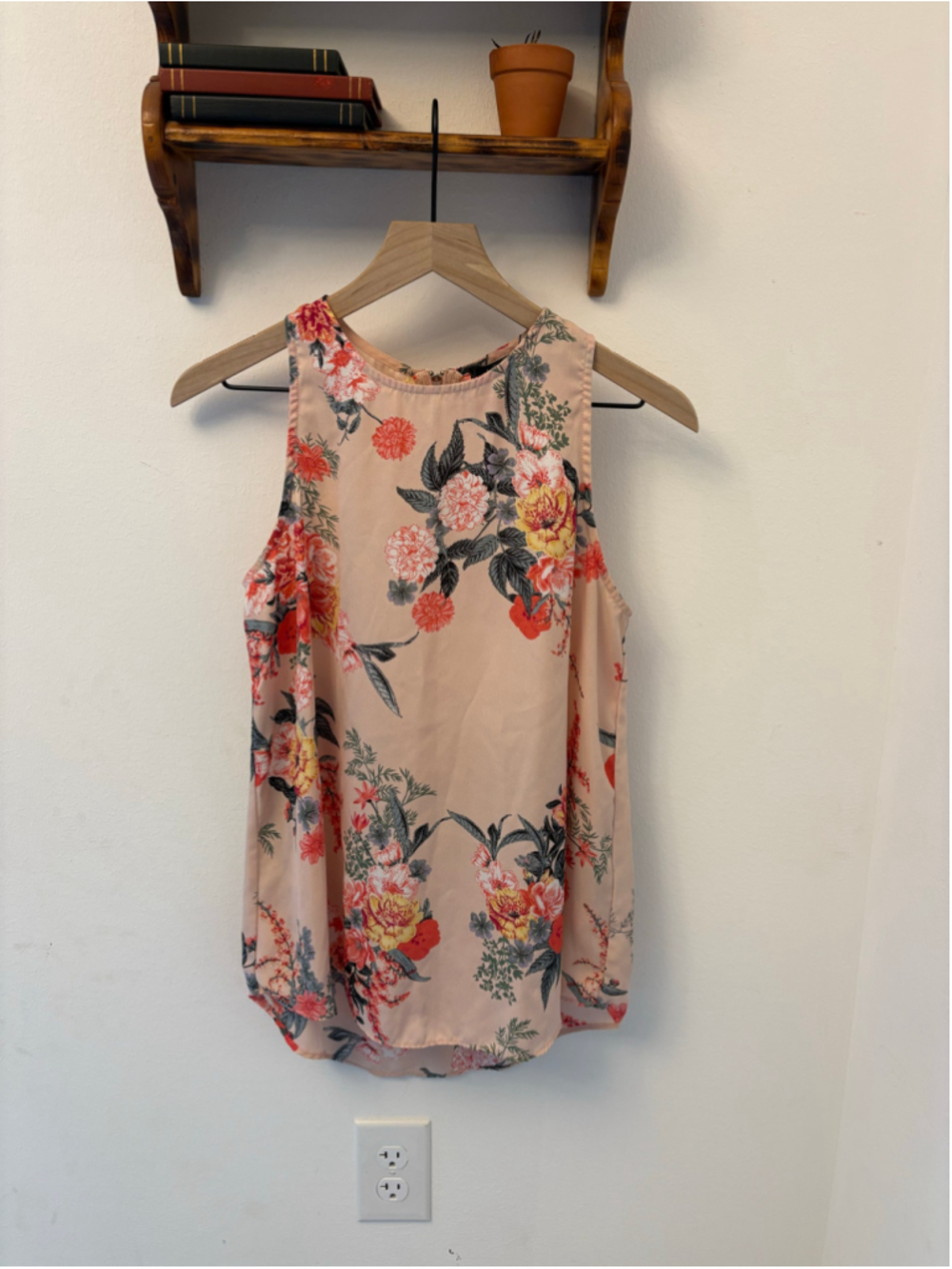 Label Rachel Rachel Roy Pink Floral Sleeveless Hi-Low Blouse Size Medium